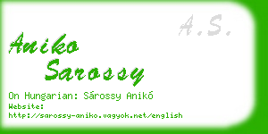 aniko sarossy business card